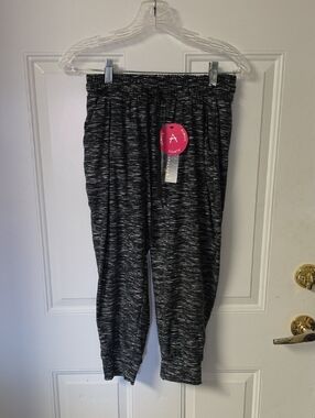 Always Black & White Heathered Zip Jacket with Pink Tag